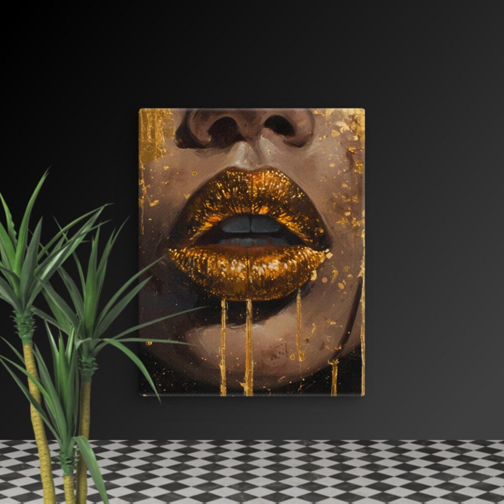 Gold Lips Thin canvas - Image 10