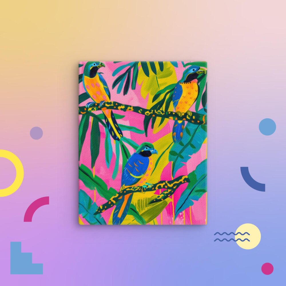 Parrot in Paradise canvas - Image 8