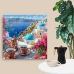 Coffee for two in Greece Thin canvas