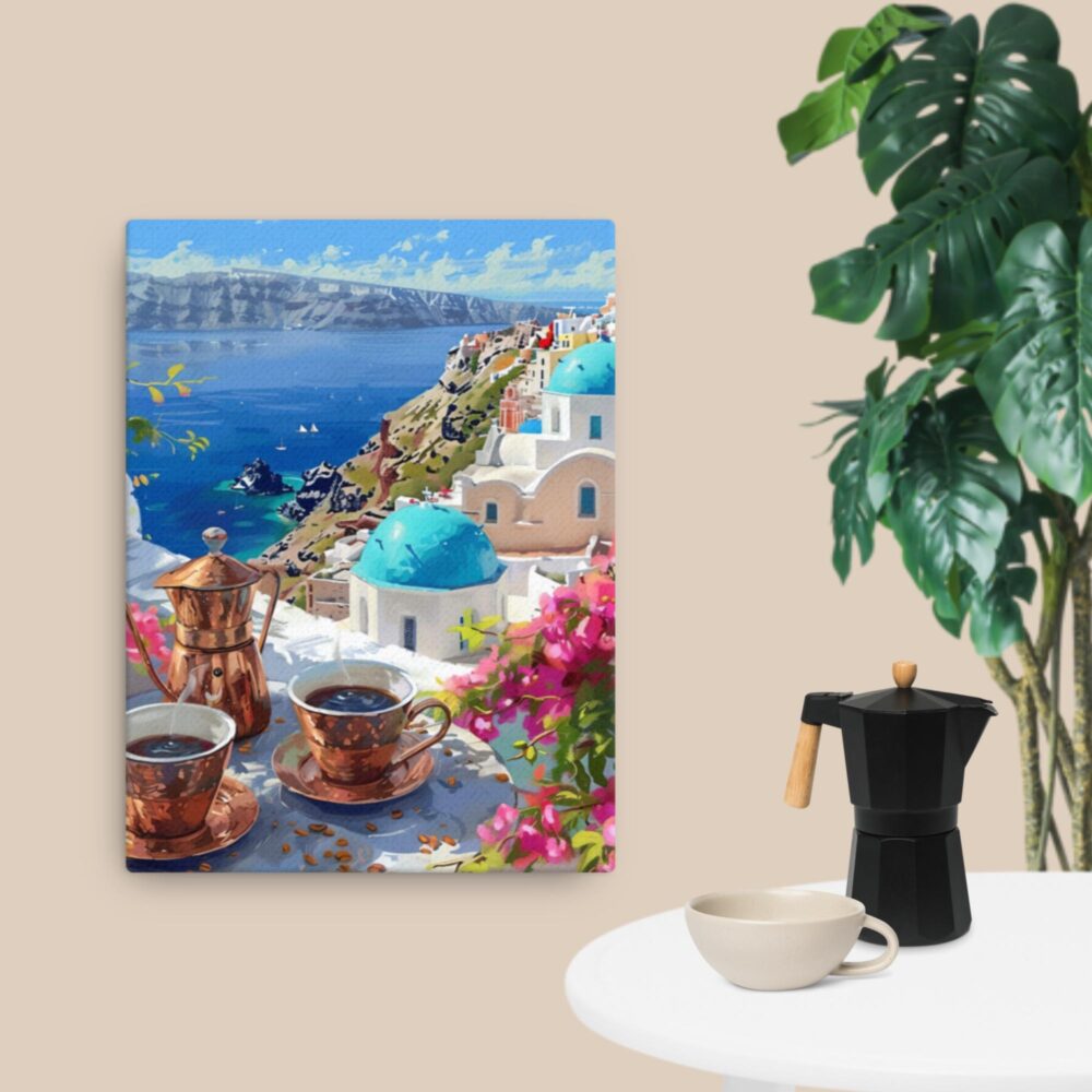 Coffee for two in Greece Thin canvas - Image 2