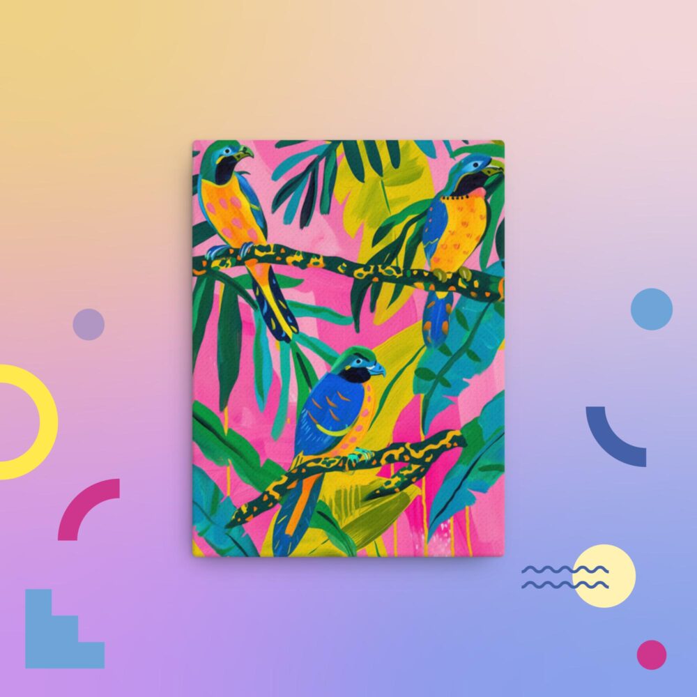 Parrot in Paradise canvas