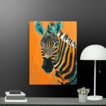 Colorful Zebra canvas