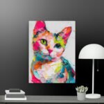Colourful Cat canvas