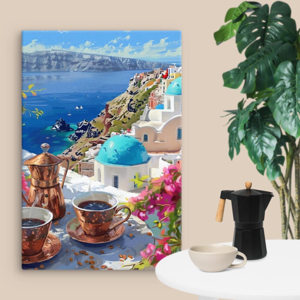 Coffee for two in Greece Thin canvas - Image 9