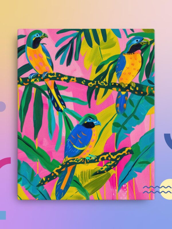 Parrot in Paradise canvas - 16×20
