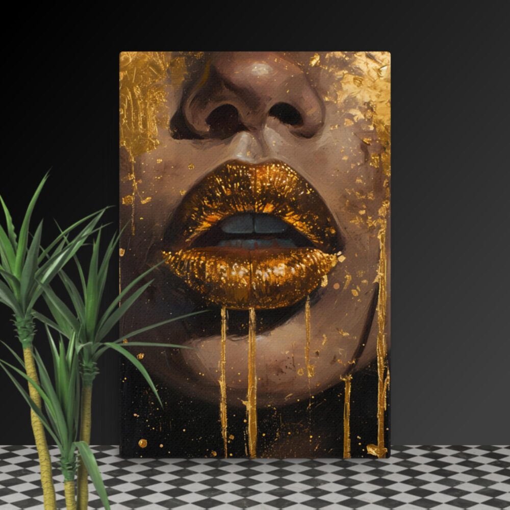Gold Lips Thin canvas - Image 13