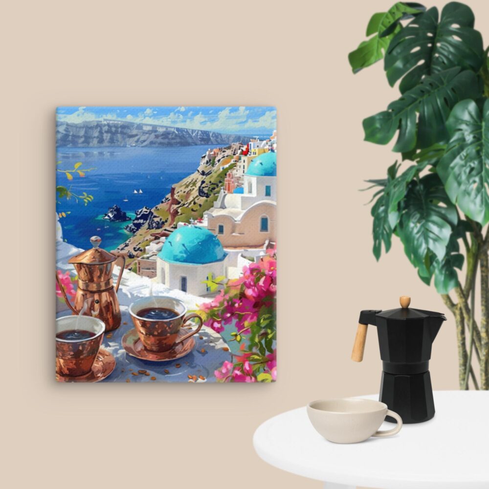 Coffee for two in Greece Thin canvas - Image 7
