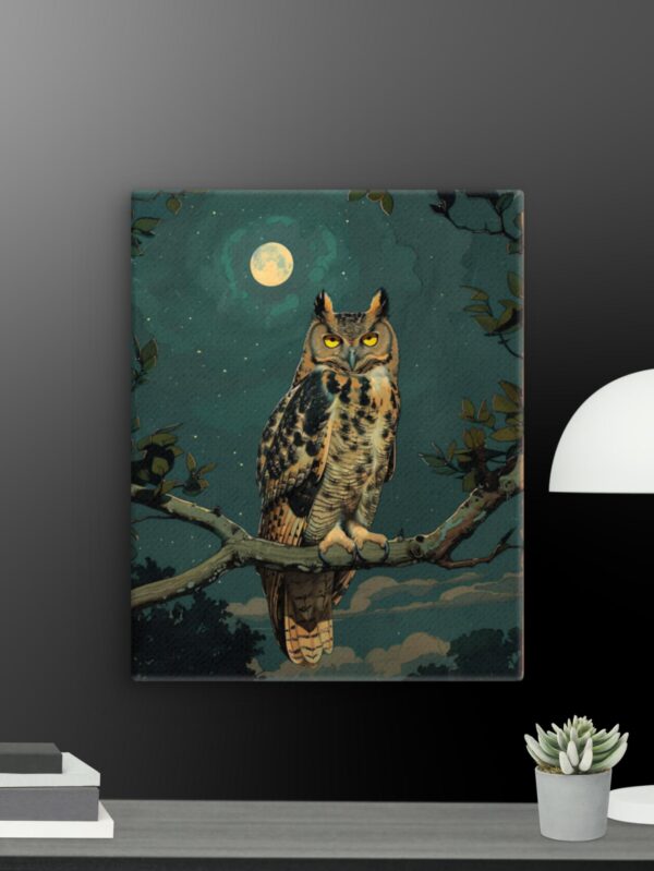 Owl Nights canvas - 8×10
