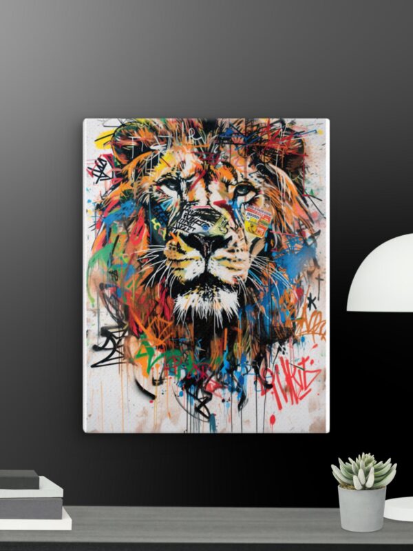 Large Lion Pop Art Canvas - 11×14
