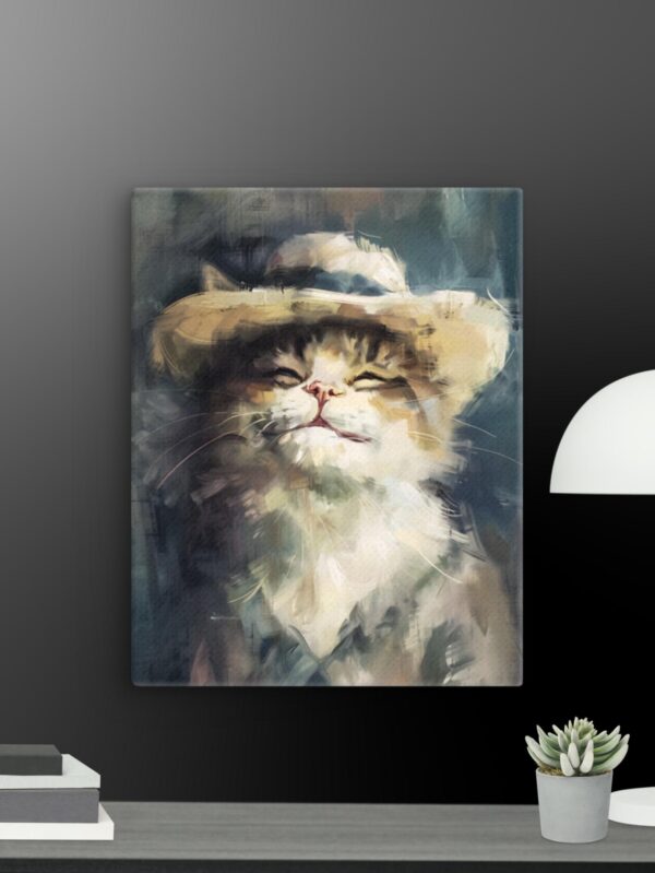 Smiling cat canvas (collection 3) - 11×14