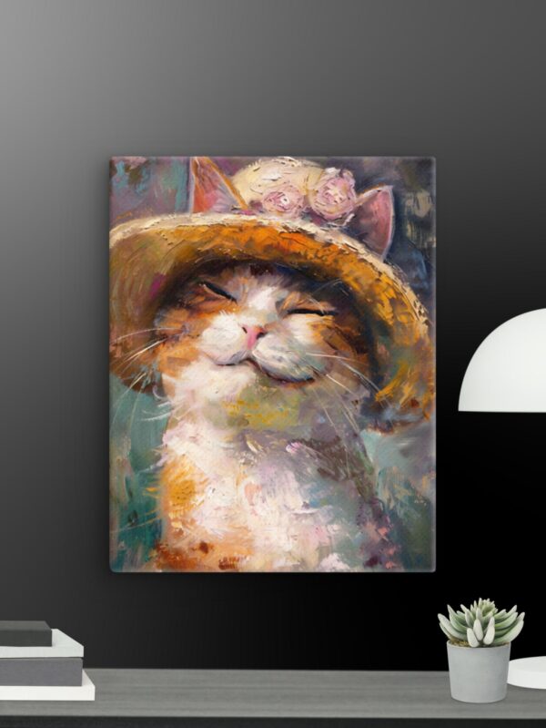 Smilling cat Thin canvas - 11×14