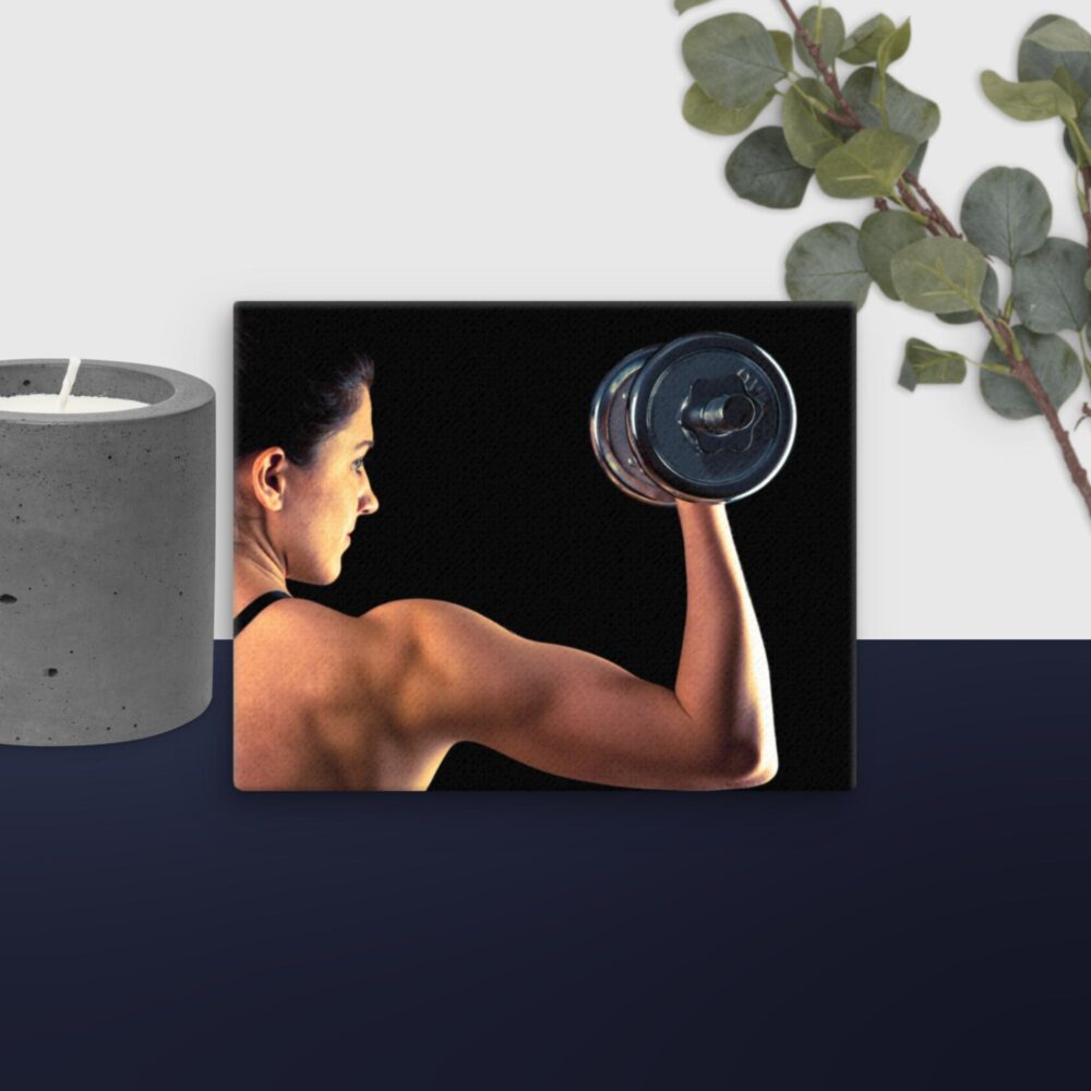Girl with weights canvas - Image 10