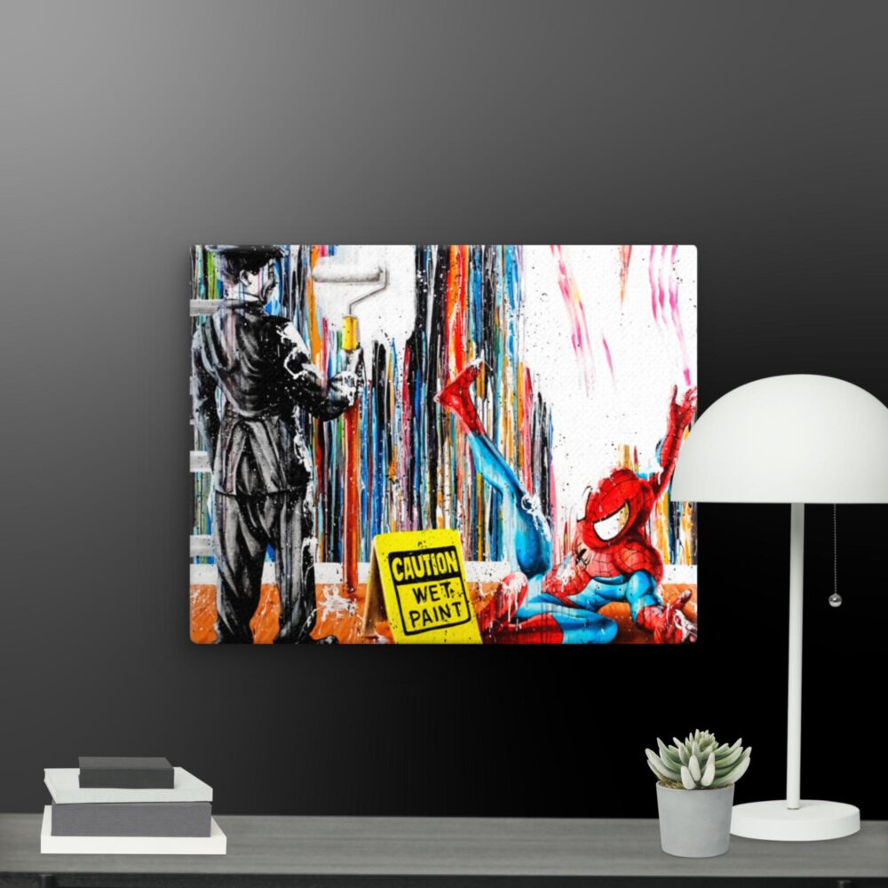 Spiderman and Chaplin canvas - Image 10