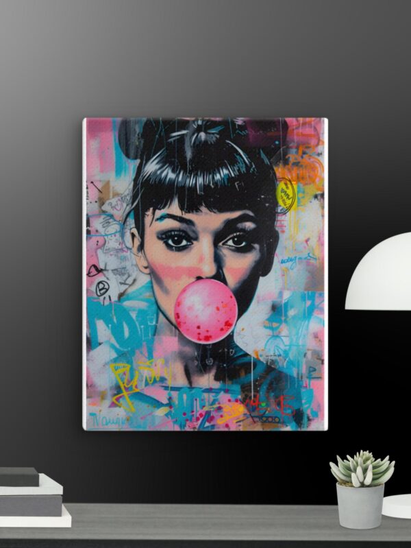 Girl with bubblegum canvas - 11×14