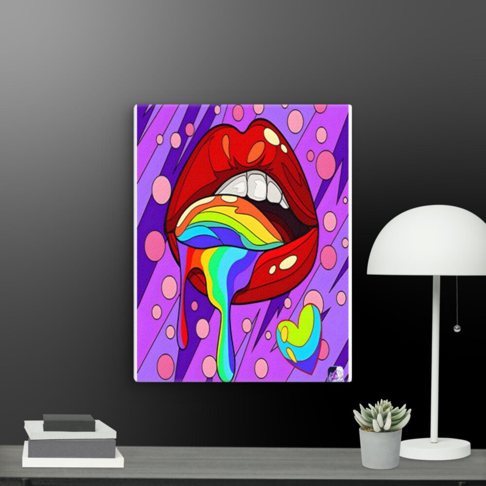 Rainbow lips canvas - Image 6