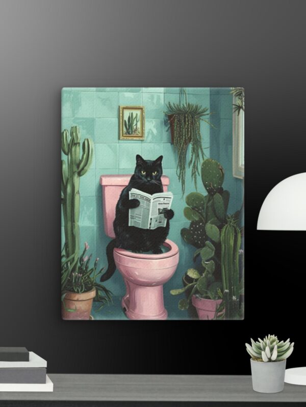 Black cat canvas - 11×14