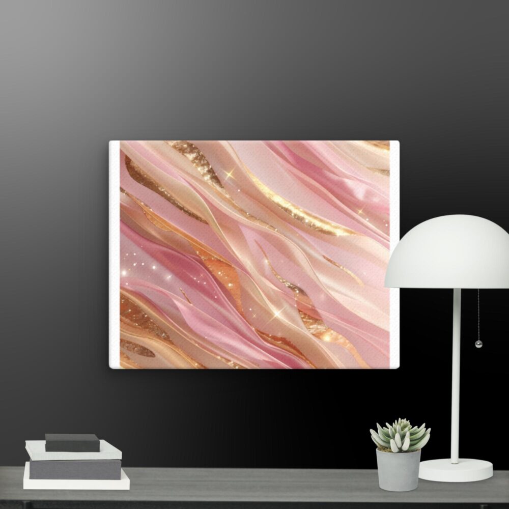 Gold and Pink Sparkle canvas - Image 10