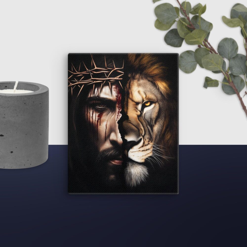 Lion vs God canvas - Image 8
