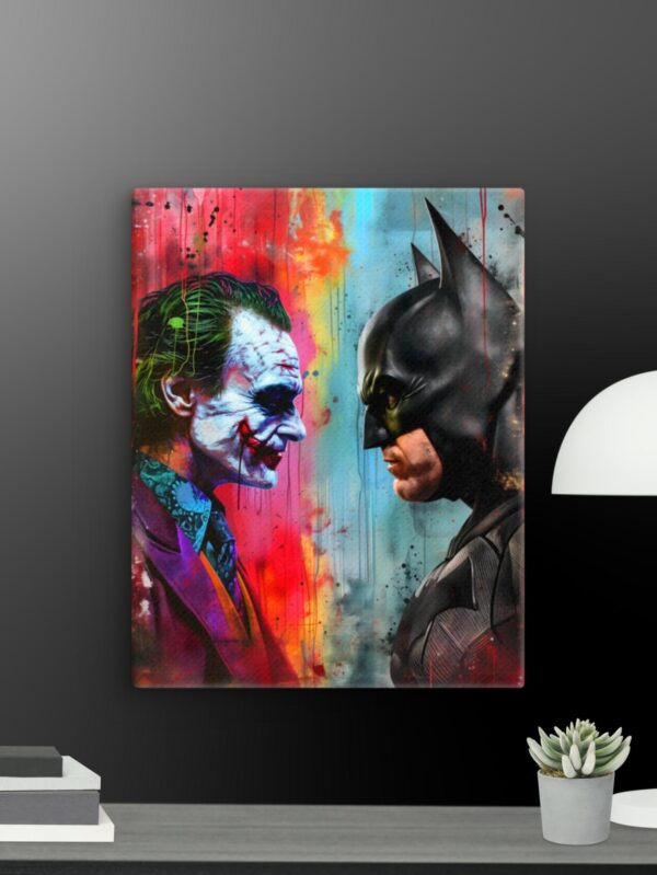 Batman Vs Joker canvas - 11×14