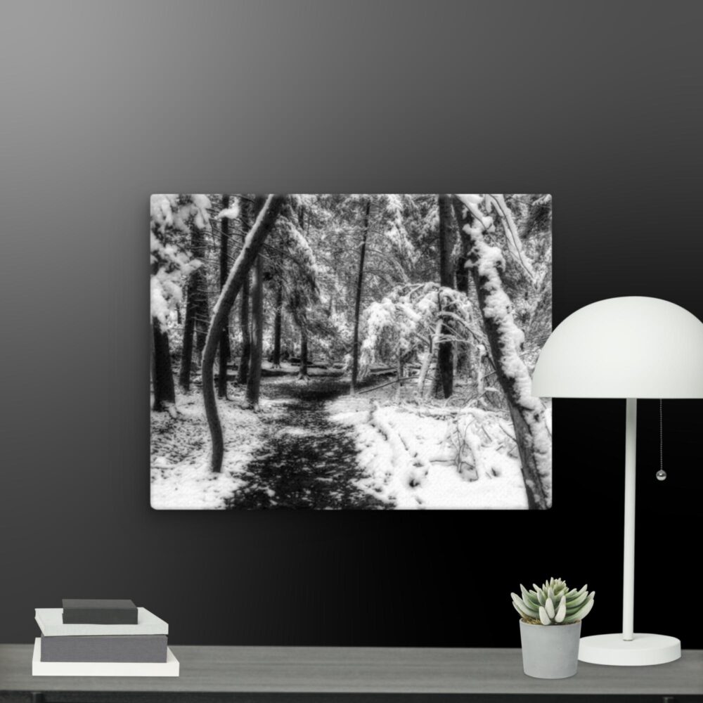Snowy forest canvas - Image 10