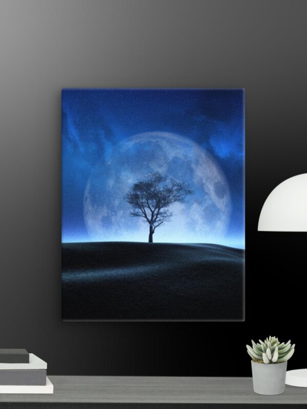 Blue moon scene canvas - 11×14
