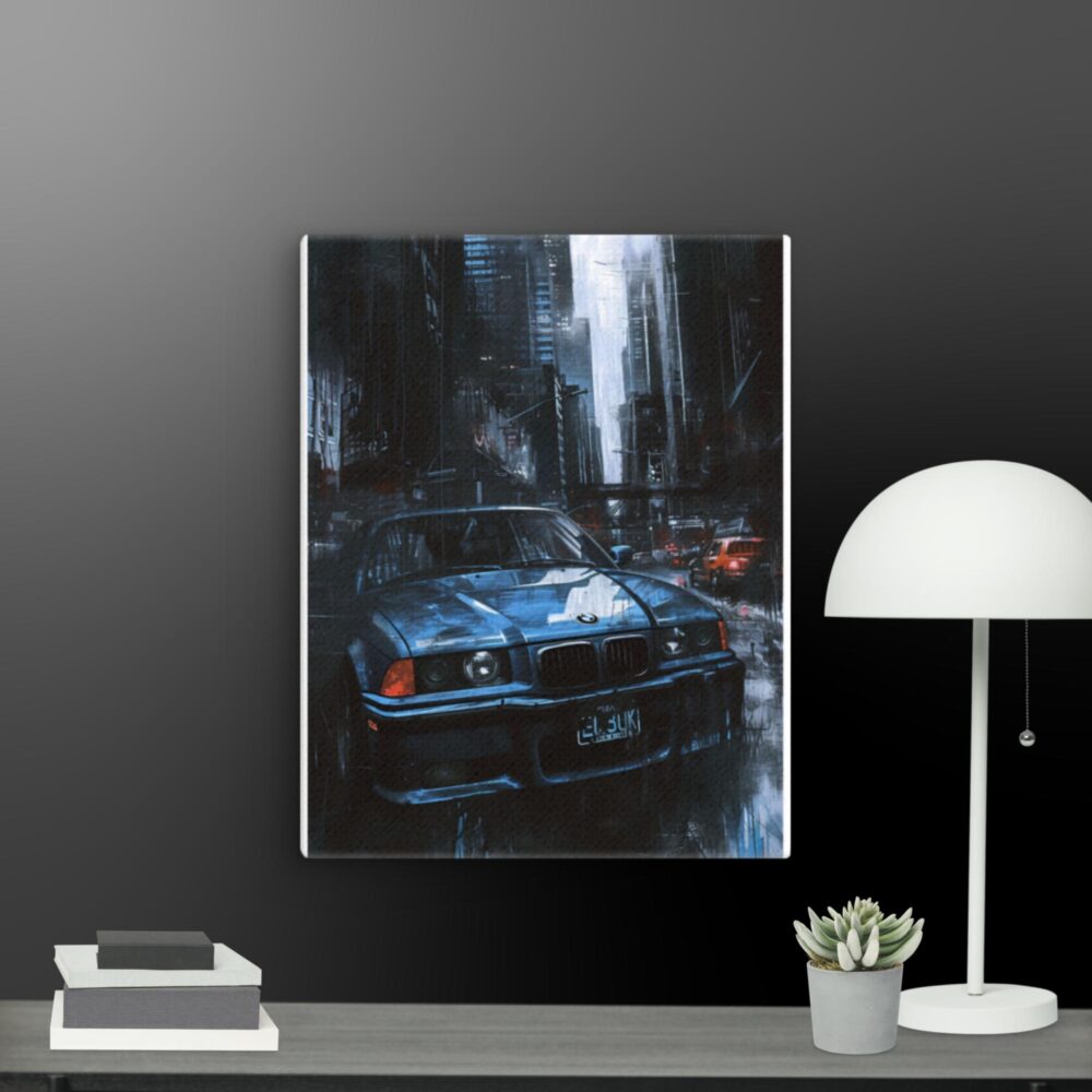 Blue BMW Scene canvas - Image 7
