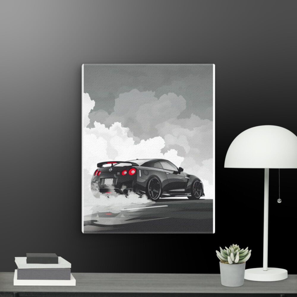 Black car scene canvas - Image 8