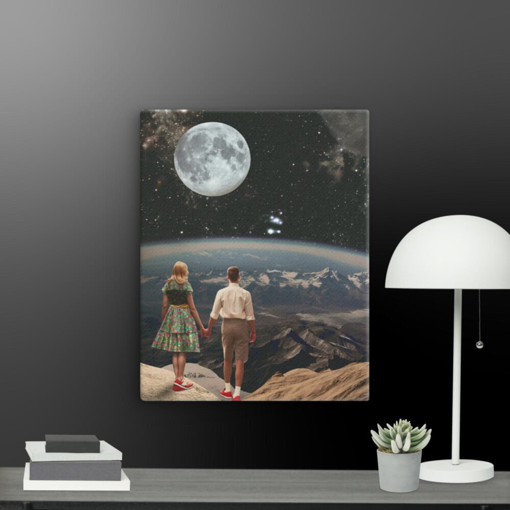 Couple walking in space canvas - Image 10