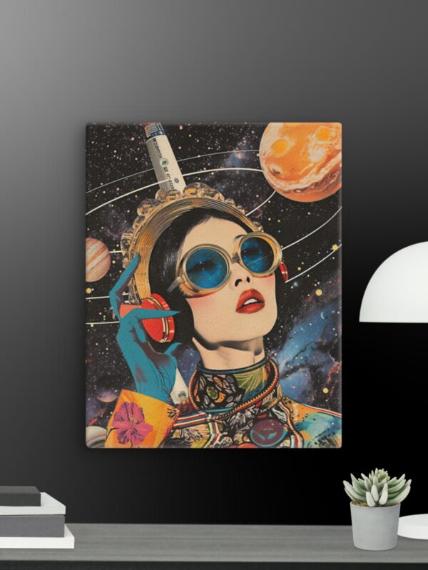 Woman in space canvas - 11×14