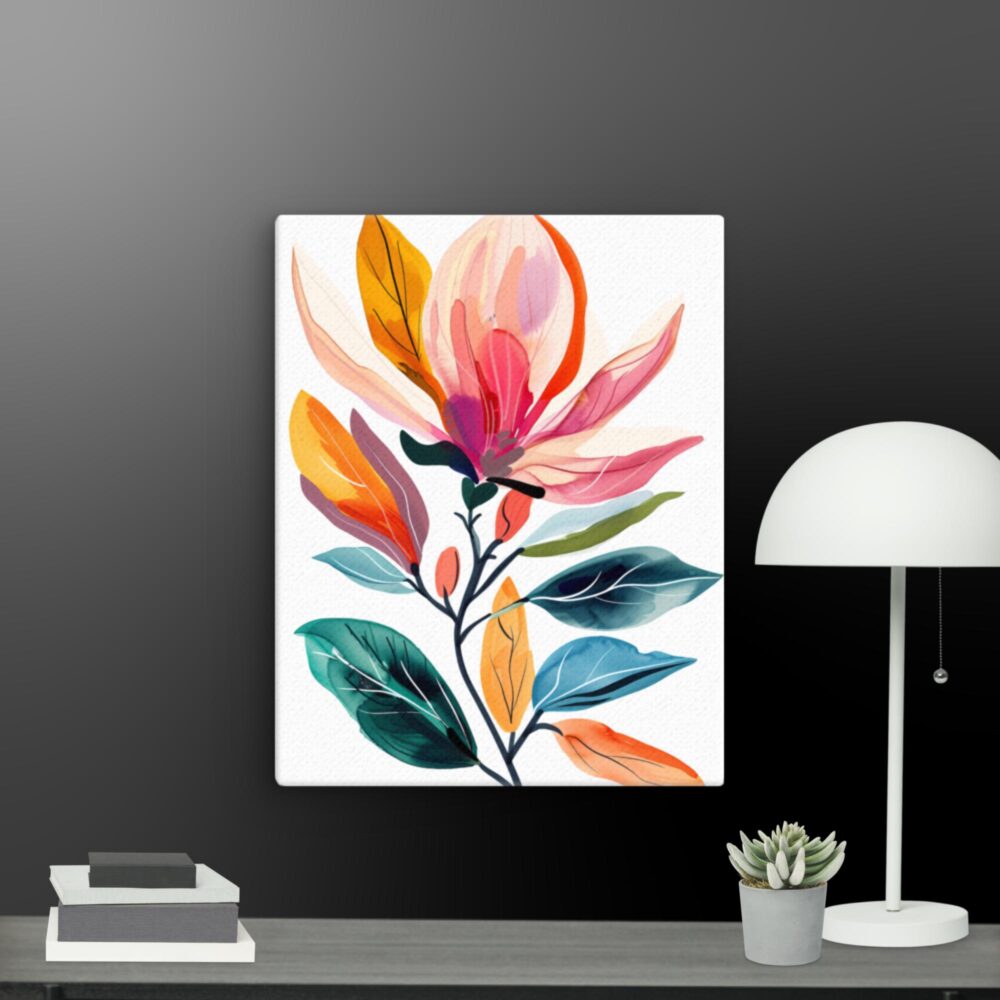 Bright flower scene canvas - Image 10