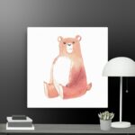Happy bear canvas