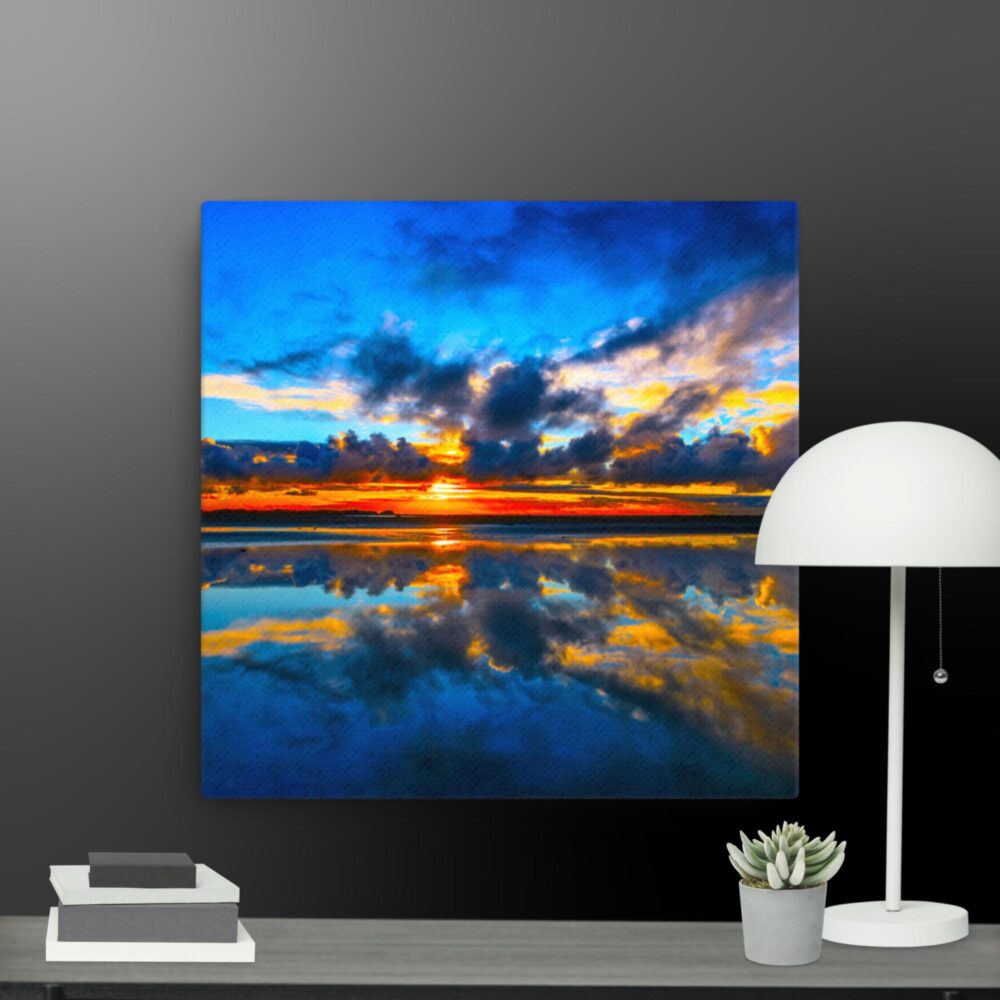The golden sky canvas