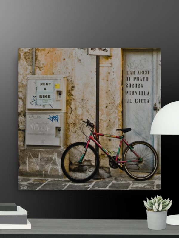 Italy Collection Bike Scene canvas - 12×12