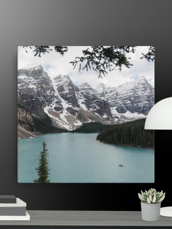 Snowy Mountain Scene canvas - 12×12