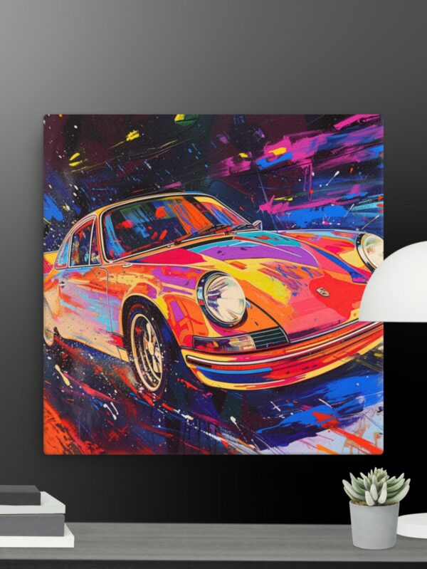 Car Pop Art Style Canvas - 12×12