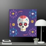 Purple Skull canvas