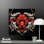 Angry Bull canvas