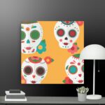 Skull retro canvas