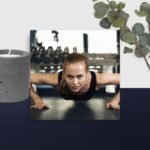 Girl in gym canvas