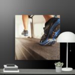 Running on the treadmill canvas