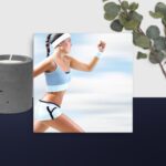 Girl running canvas