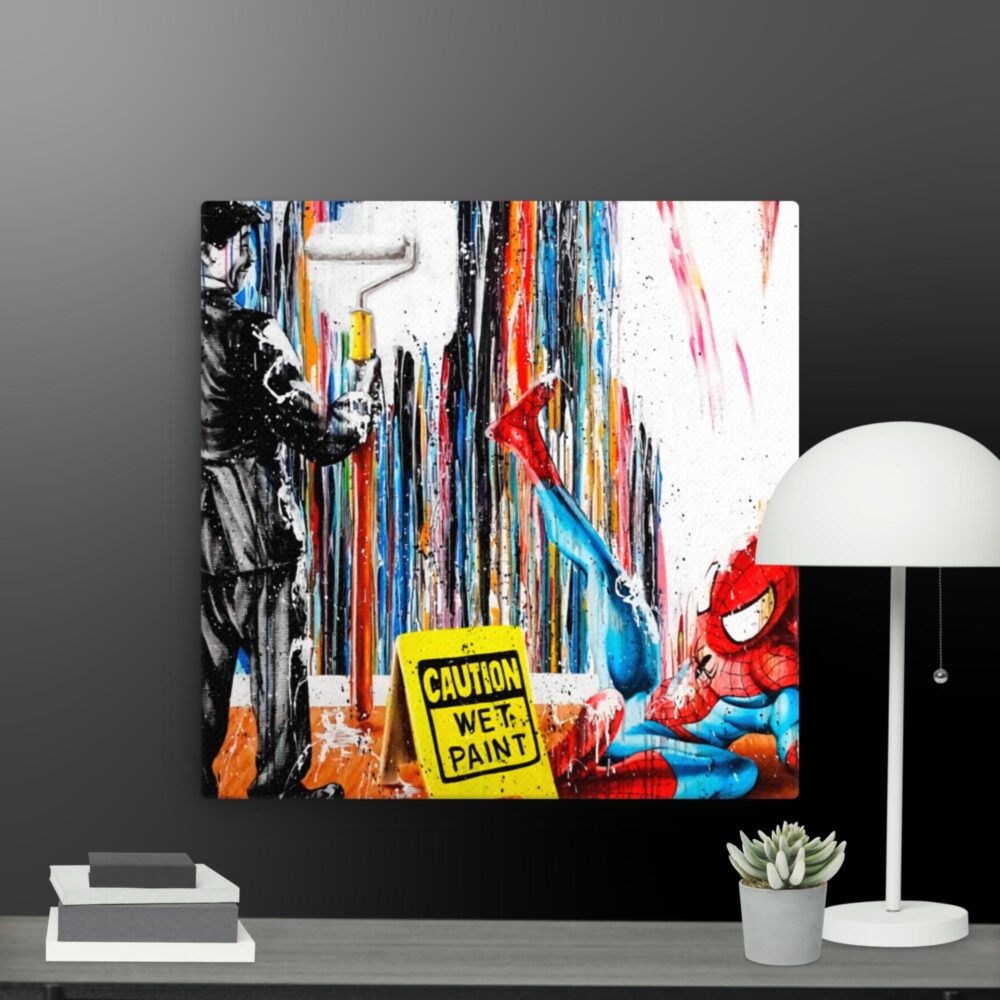 Spiderman and Chaplin canvas