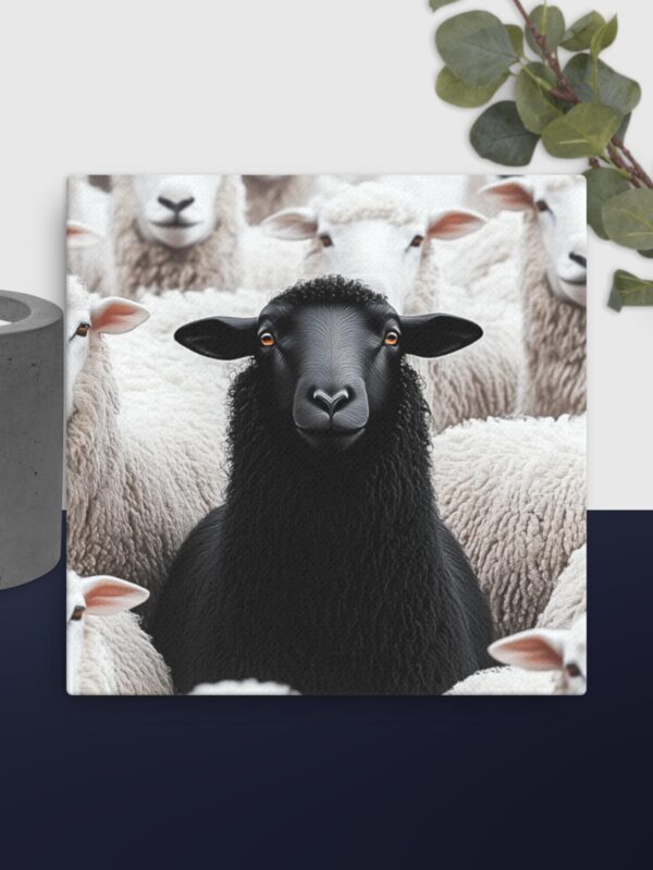 Black sheep canvas - 12×12