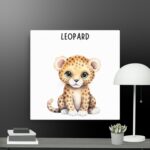 Leopard nursery canvas