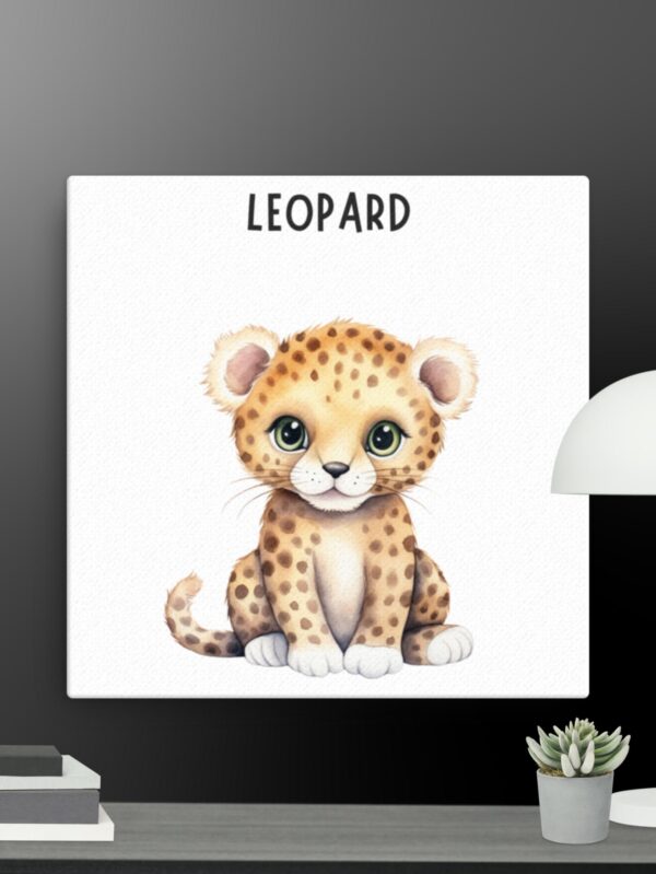 Leopard nursery canvas - 12×12