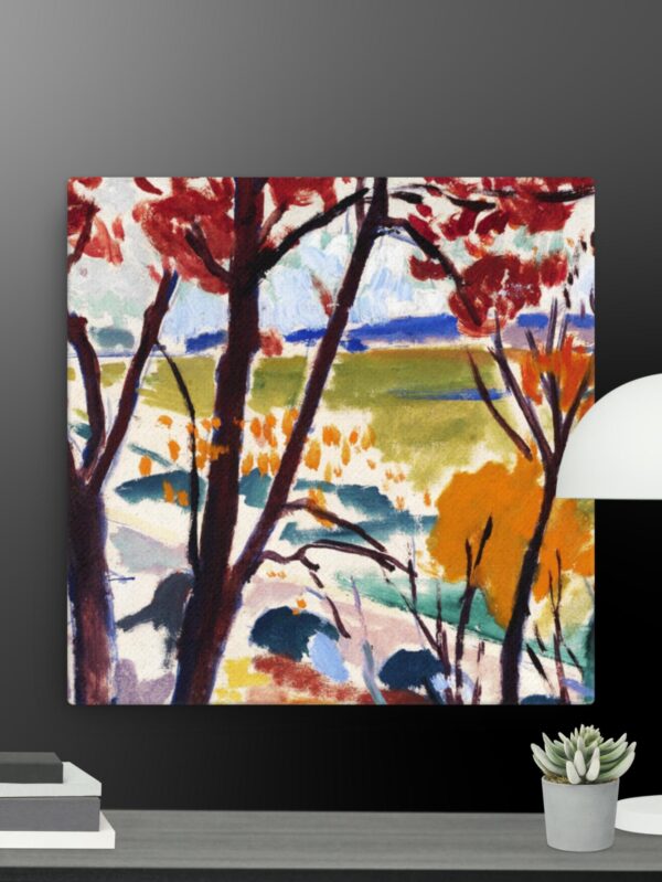 Bright Flower Scene canvas - 12×12