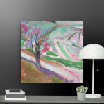 Colourful Tree scene canvas
