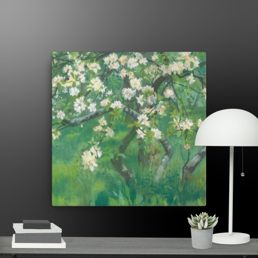 White flower scene canvas