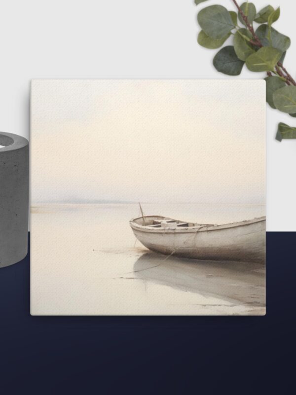 Boat scene canvas - 12×12