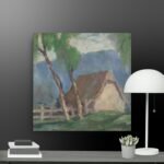 Landscape with birches canvas